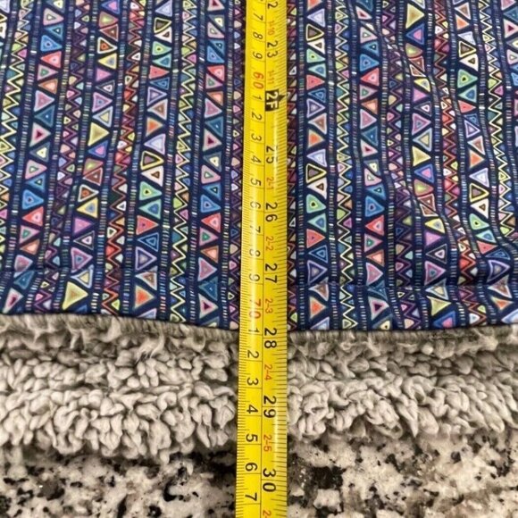 USA Palm Men Large Reversible Sherpa 1/4 Zip Pullover Jacket Gray Blue Geometric - Picture 11 of 16